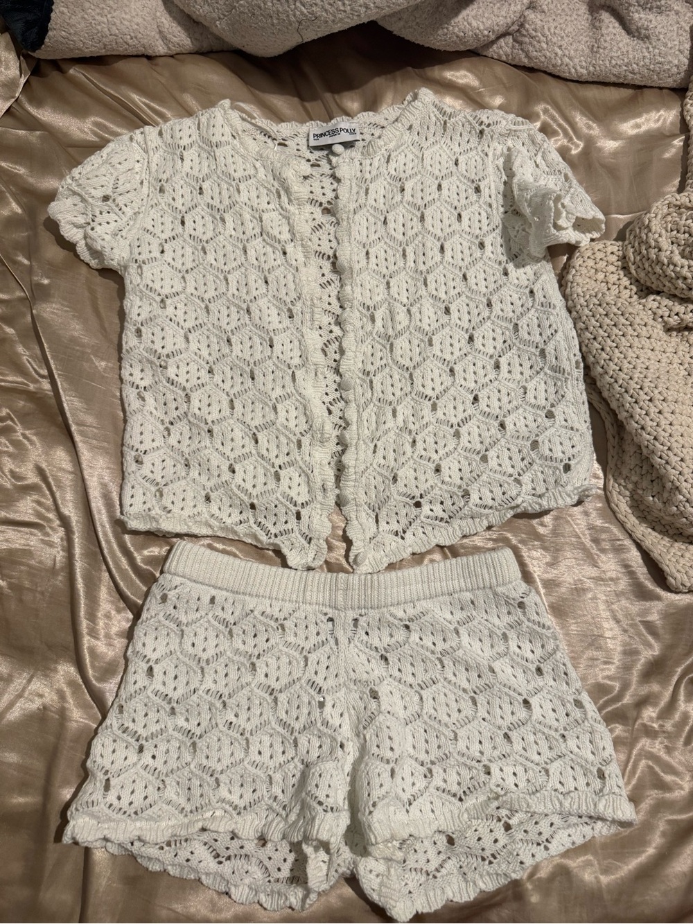 Sun Still Shines Crochet Set Cream